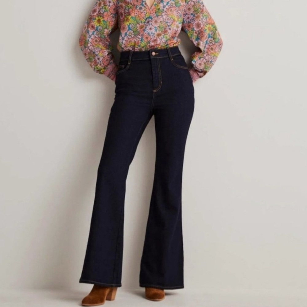 Boden Dark Wash Flare Leg Jeans 18